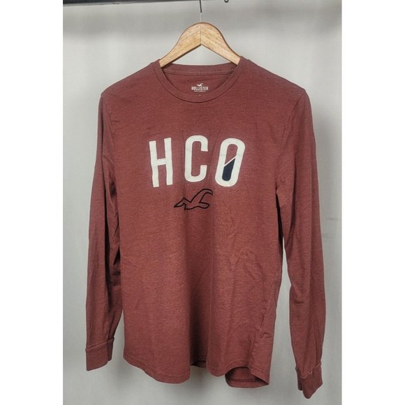 Hollister Other - Men's Hollister long sleeve tee with front logo graphic applique logo size M